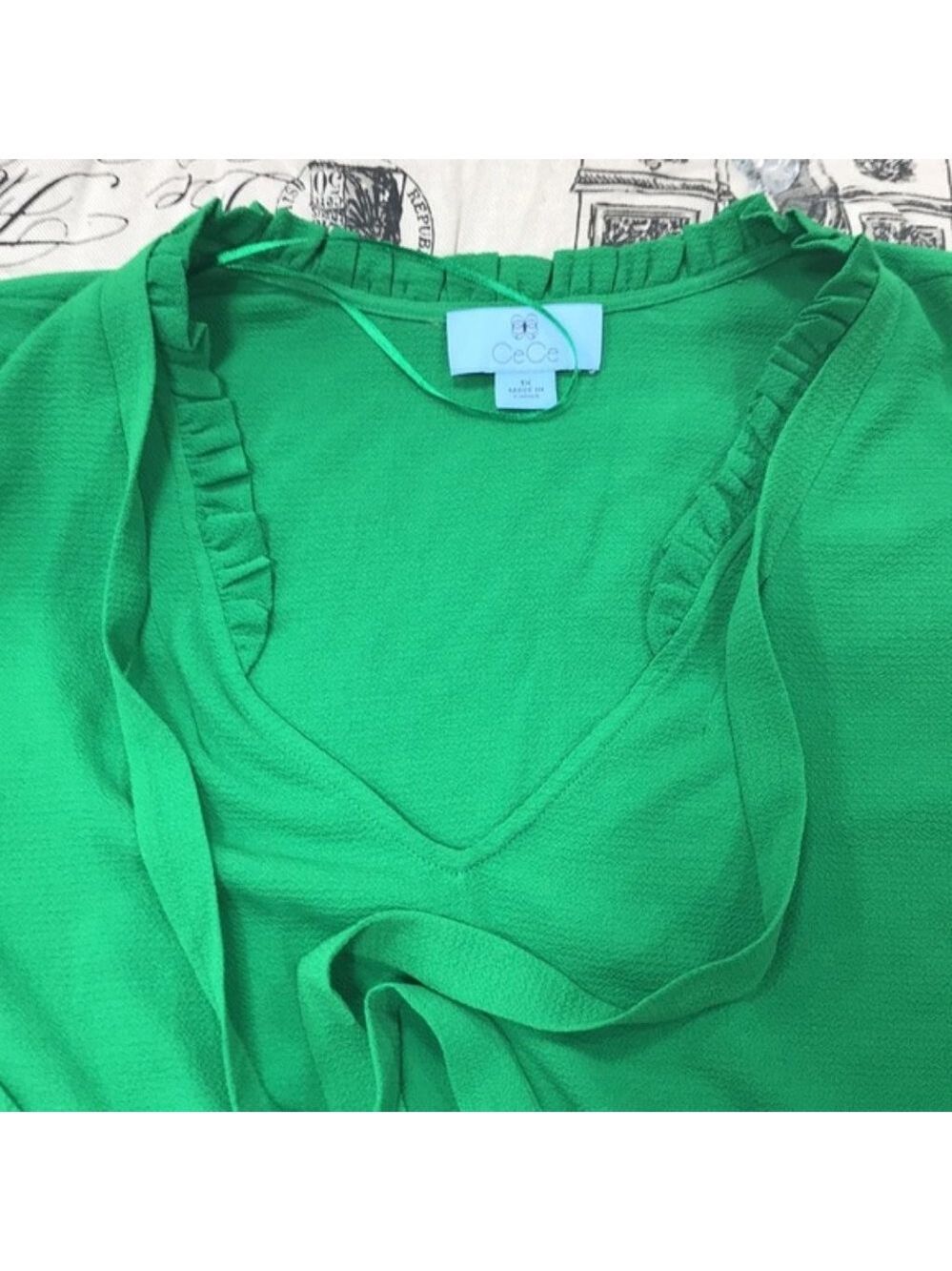 CeCe Ruffle Tie Neck Top - Picture 4 of 5